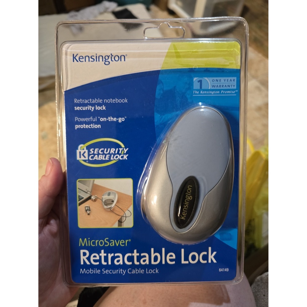 NEW Kensington Microsaver Retractable Portable Notebook Lock & Cable for PC/MAC